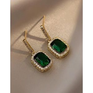 Emerald Dangle Earrings